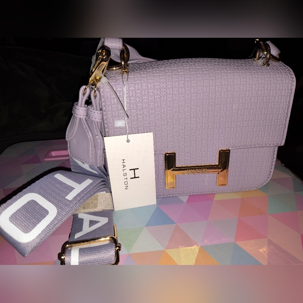 Halston Heritage Lavender Crossbody Bag